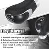 uxcell Universal 5-Speed PU Leather Auto Car Gear Lever Shifter Manual Stick Shift Knob Black