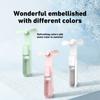 Handheld Small Fan Portable Creative Mini Three Speed Adjustable Solid Color Charging Small Fan Folded Led Lighting Phone Holder