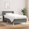 3130570 vidaXL Divan Bed with Mattress Dark Grey 100x200cm Fabric