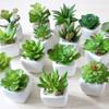 Small Medium Large Green Artificial Succulents Plants Home Bedroom Living Room Decoration Flower Arrangement Fake Plants Bonsai