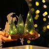 Tabletop Christmas Tree Decoration Mini Christmas Tree with Lights Lighting Scene Festive Atmosphere Arrangement