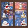 2025 Christmas Window Stickers Santa Claus Snowman Glass Sticker Christmas Home Room Decoration Static Stickers Happy New Year