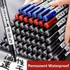 Red Blue Black Ink Waterproof Marker Pen 1.5mm Crude Nib Line Marking Pen Marker Pens  Student