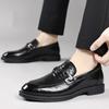 Men Dress Shoes Slip On Casual Fashion Mens Male Party Sneakers Black Leather Loafers Sapato Social Masculino Italian Shoes Men