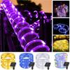 100LED Solar Cord Light, Waterproof Tube Rope, Fairy Tale Light String, Outdoor Indoor Garden, Christmas Decoration, 8 Flash Modes