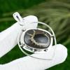 925 Sterling Silver Moroccan Mud Crack Fossil Gemstone Birthday Pendant Jewelry