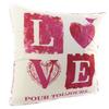 [M1671] - Decorative Cushion 'Love' Red Beige