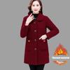 Women's Fleece Thickened Coat Winter Mid-length Coat