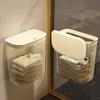 Storage Box with Lid for Bathing Clothes Storage Basket for Household Bathroom Transparent Large Wall Hanging Basket for Dirty Clothes Laundry Basket