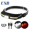 New LED Headlamp COB Headlight Powerful Head Flashlight USB Rechargeable Camping Fishing Lantern Wide Range of Lighting