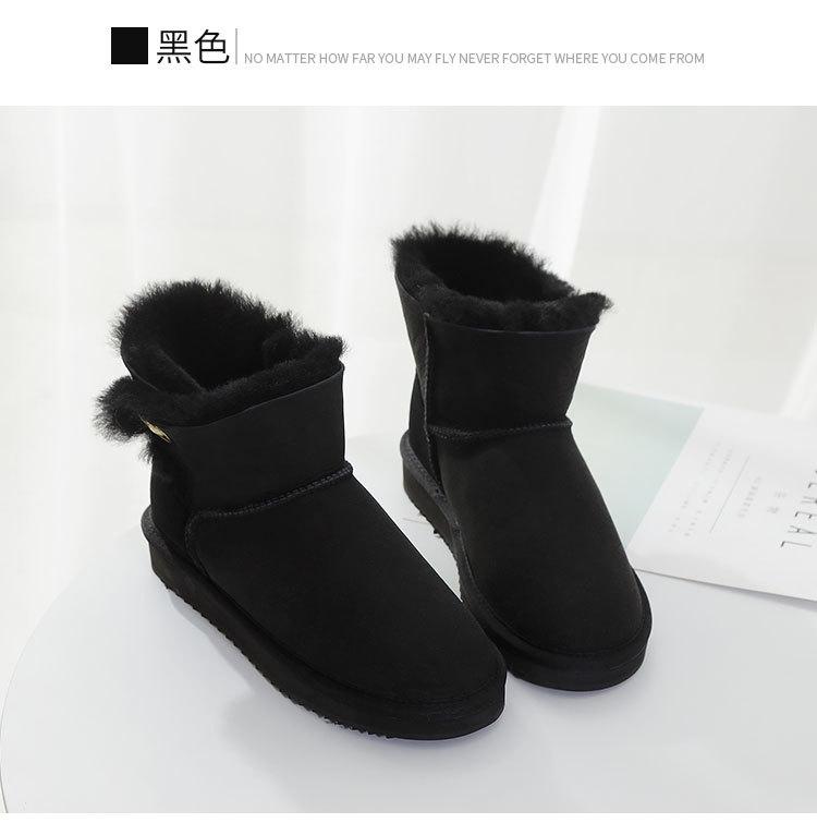 100% Natural Wool New Arrival 2024 Woman Winter Classic Snow Boots Genuine Sheepskin Women's Boots High Quality Shoes Women