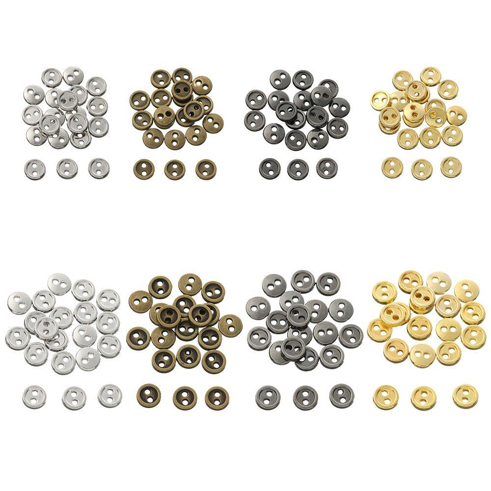 Two Holes Accessories Mini Metal Buttons Clothing Sewing Craft DIY Doll Clothes Dolls Strap Buckles