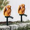 Solar Powered Animal Lawn Lamp Cute Squirrel Plug Lights Garden Decorative Garden Landscape Lights