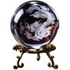 FJmark Dragon Ball Dragon Figurine Feng Shui Crystal Ball with Base Dragon Crystal Object Interior Purification Fortune Telling Good Luck Money Luck