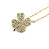 [L7071] - White Gold 'Clover' Gold-Plated Necklace