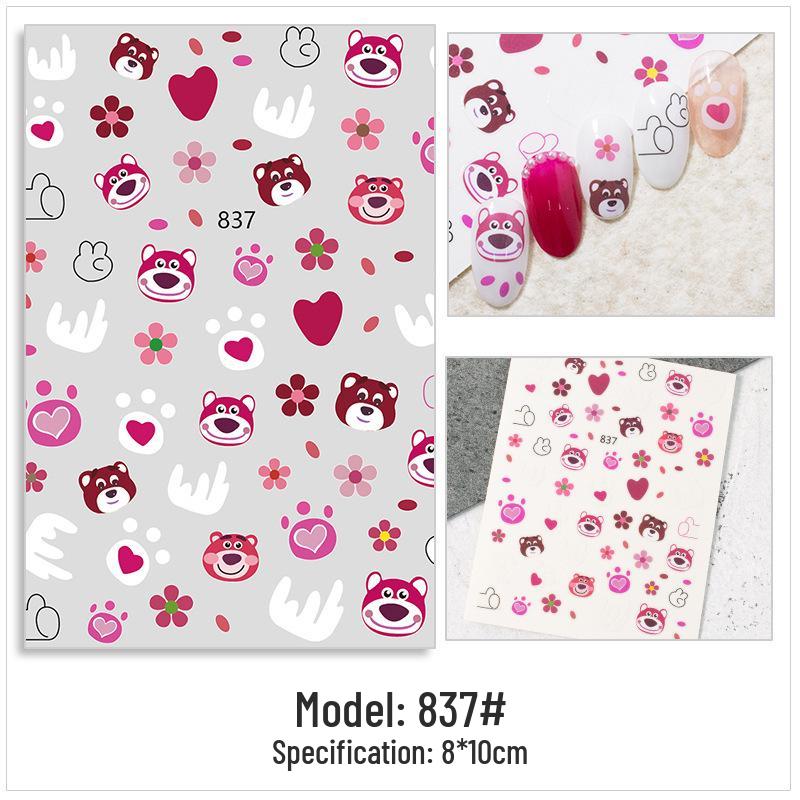 Adorable Pet Nail Decals: Rabbit, Puppy, Kitten Stickers