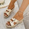 Fashion 2025 Summer New Style of Fashionable Slippers for Women Features A Flat Wedge and Cool Flip-flops, Which Are Anti-slip, Simple
