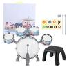 Kids Drum Set Cartoon Drums Kit Educational Child Musical Instrument Boys Drum ToyBlue