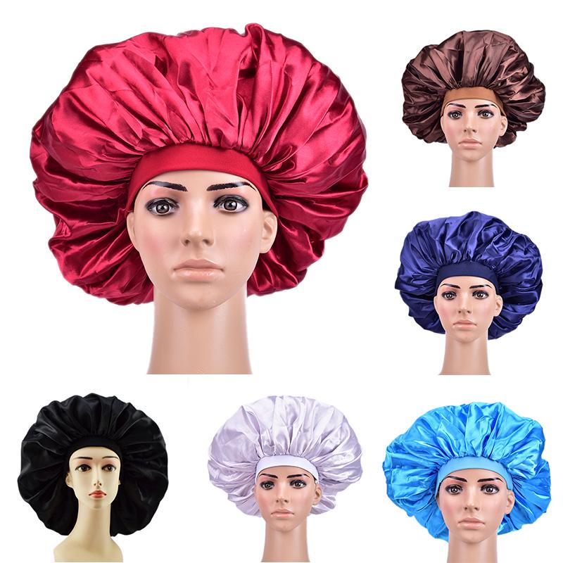 Women'S Extra Large Satin Sleeping Cap Waterproof Shower Cap Hair Care Hair Cap
