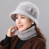Winter Knitted Woolen Hats for Middle-aged and Elderly People Women's Cold Resistant Knitted Hats