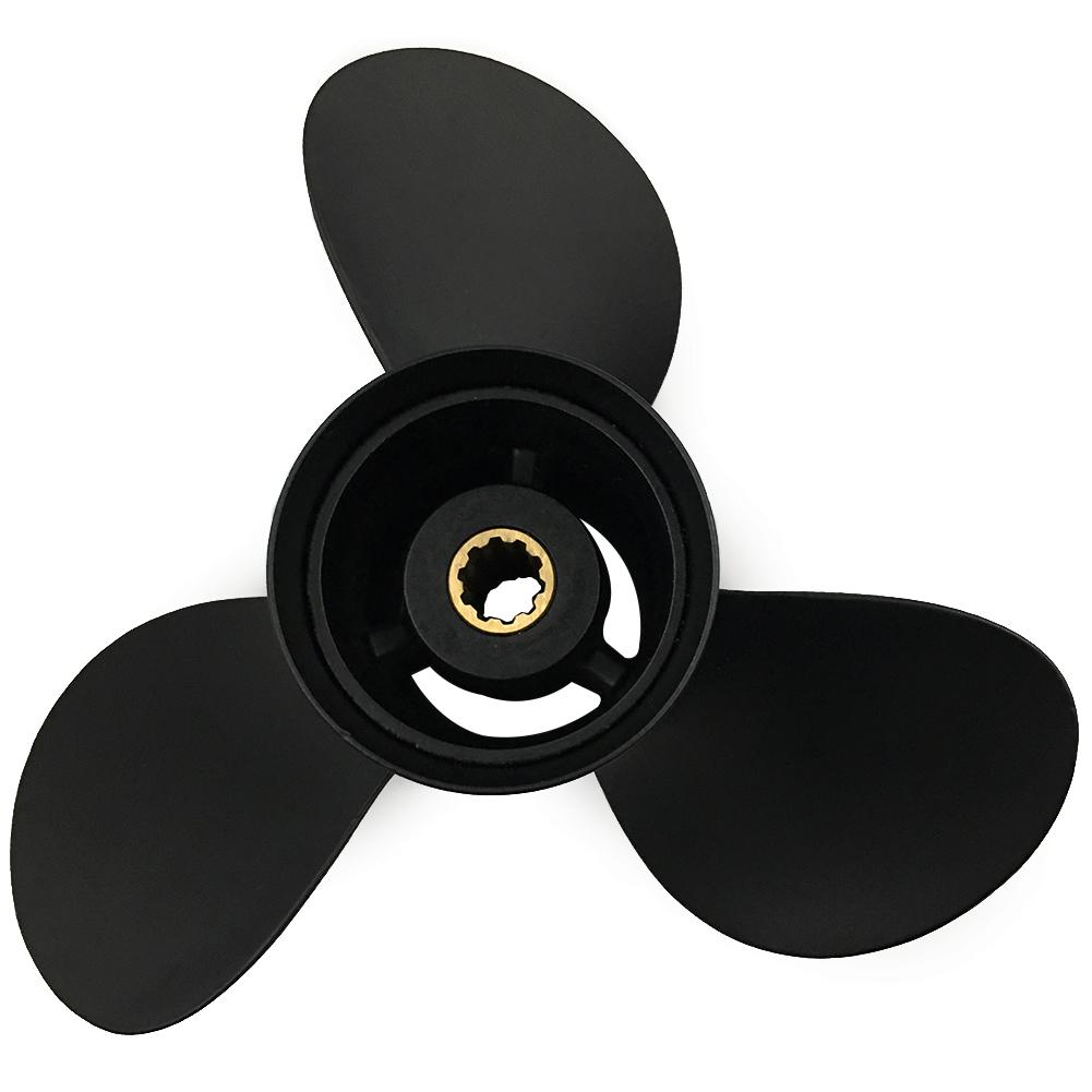 Boat Propeller 9.9x12 Fit for Tohatsu Outboard 20HP-30HP 3 Blades Aluminum 10 Tooth OEM NO: 3R0B64525-0 9 7/8x12