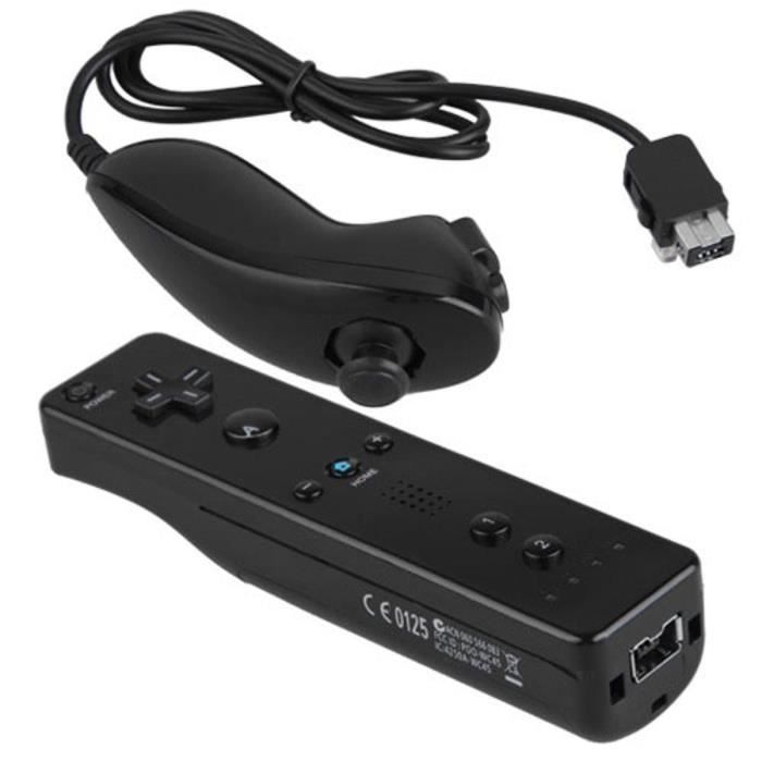 Joystick Remote Controller Nunchuck Remote Control Set for Nintendo Wii Games Black