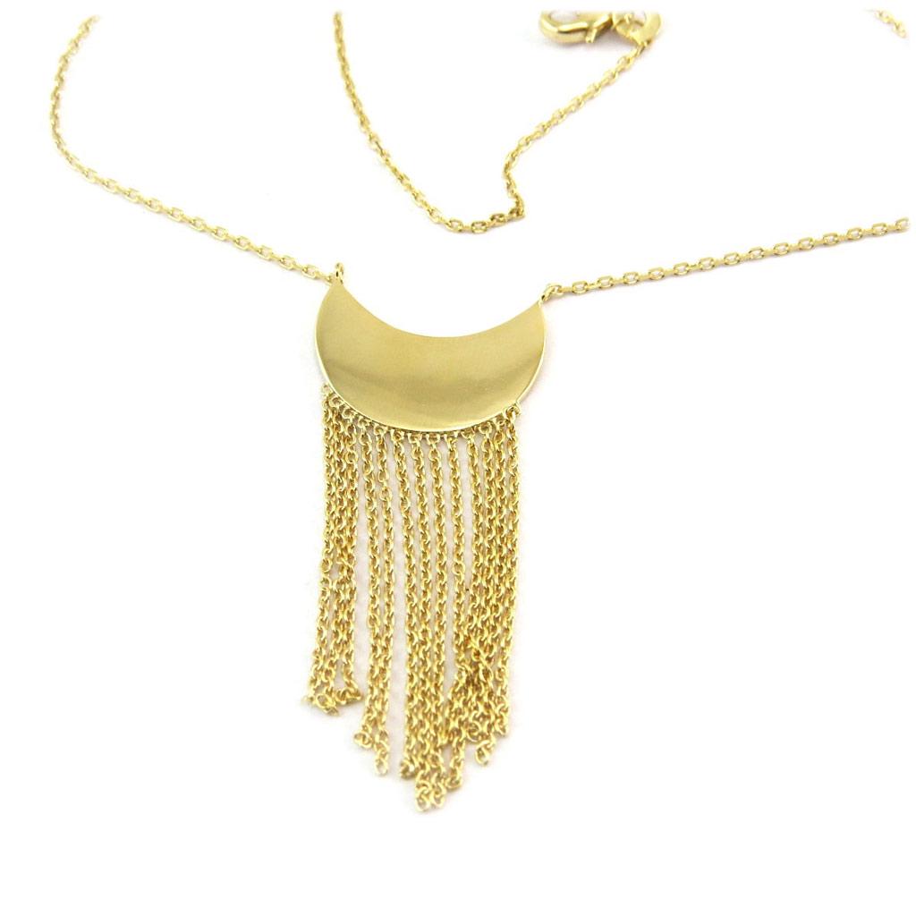 Les Trésors De Lily [P7830] - Gold Plated 'Cléopatra' Necklace - 50x20 Mm