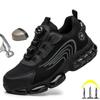 High-quality Safety Work Shoes Men Sneakers Steel Wire Rotary Buckle Work Sneaker Indestructible Shoes Anti-Smash Work Shoe