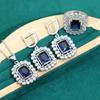 New European and N Jewelry Sets Tanzanite Zircon European and N High Grade Light Luxury Jewelry Sets