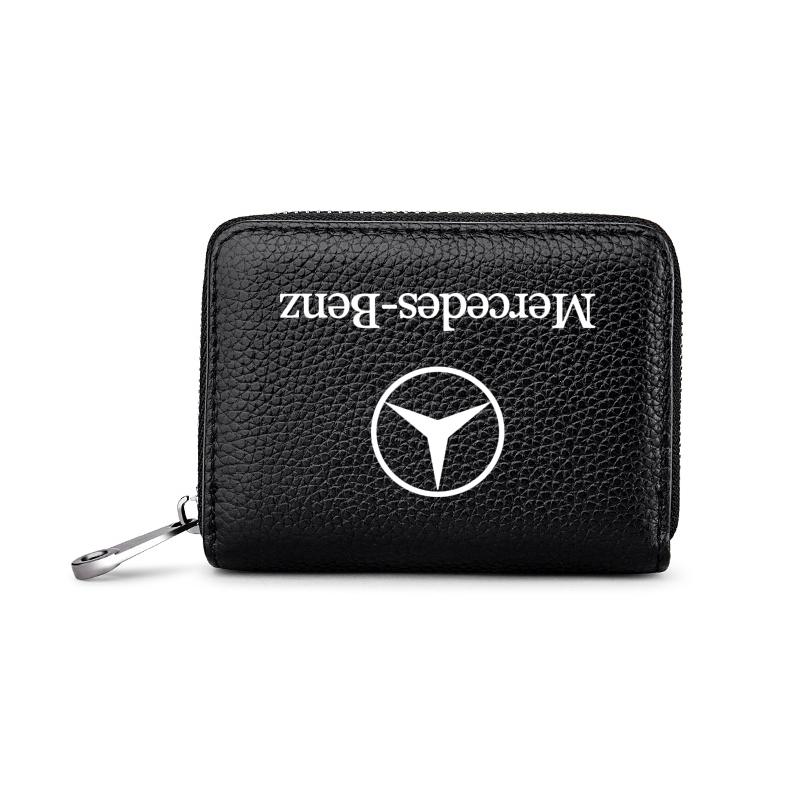 1Pcs Genuine Leather Car Driver's License, ID Card, Bank Card Wallet For Mercedes-Benz C500 C200 C300 A B C E GLA CLA GLK GL ML GLE V177 W247 W176