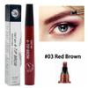 4 Split Head Eyebrow Pencil Long Lasting Smudge-Proof Waterproof Sweat-Proof High Pigmentation Easy Application Liquid Eyebrow Pencil, 3