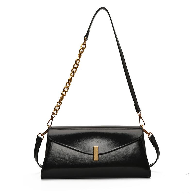 Spring and Summer New Fashion Simple Underarm Bag Women's Texture Shoulder Crossbody Baguette Bag