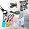 6pcs Kits Fishing Tackle Bait Protector With Carabiner Cuttlefish Umbrella Lure Cap Squid Jig