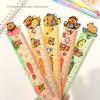 15cm Capybara Ruler School Office Supplies Wavy Lines Drawing Tools Acrylic Cute Cartoon Straight Ruler Standard Measuring Tool