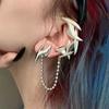 Hip Hop Gothic Punk  Earrings Exaggerated Eardrop Trendy Cyberpunk Ear Clip  Women Men