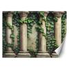 Wallpaper Columns and Green Leaves