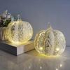 Halloween Twinkle Light Pumpkins Timer Starry Night Glass Pumpkins Fall Thanksgiving Decorations for Home Bedroom Bathroom Hallway