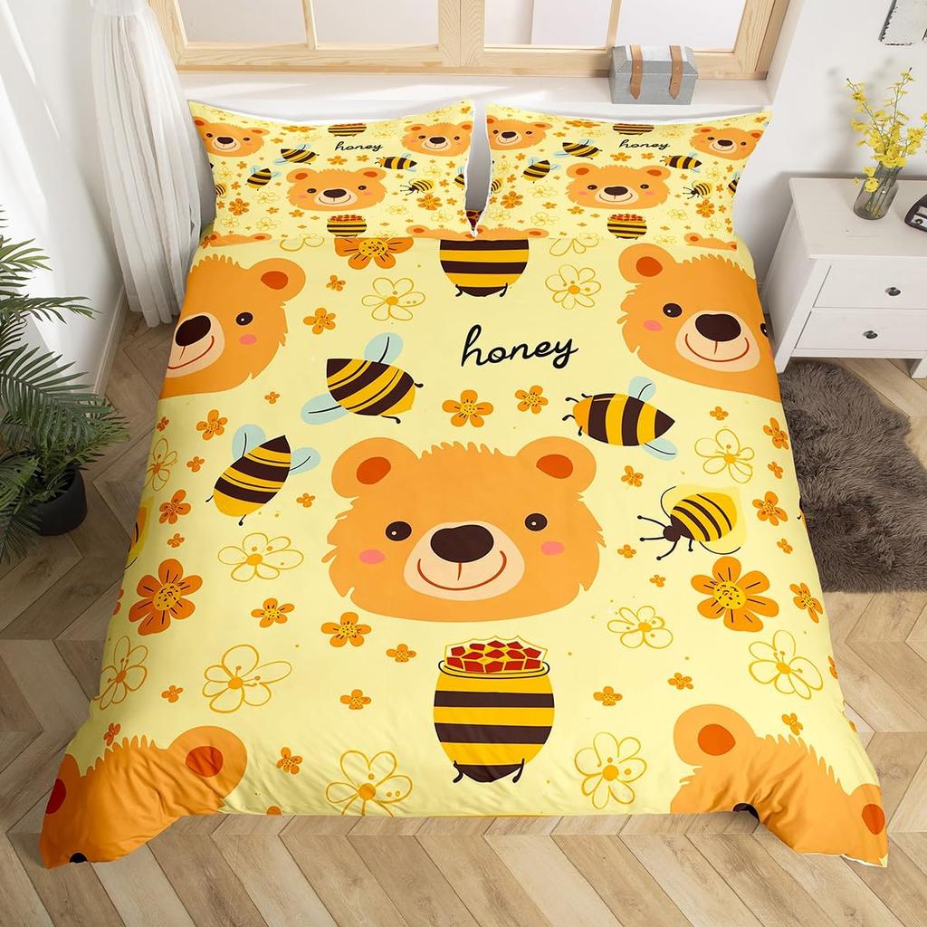 Cartoon Animals Duvet Cover Cute Giraffe Monkey Tiger Elephant Bedding Set Lovely Wildlife Comforter Cover Polyester Quilt Cover