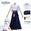 Impact Genshin Kamisato Ayaka Cosplay Costume Kimono Outfits Halloween Carnival