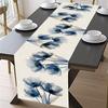 Table Runner Exquisite Pattern Wear Resistant Super Soft Extra Long Flower Print Dinning Table Cover Place Mat Ornament