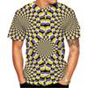 Men's Summer Short Sleeve T-shirt, 3D Optical Illusion Printed T-shirt, New T-shirts In Men's Plus Size Round Neck T-shirt, Clothing