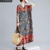 Plus Size Dress Women Clothing Summer Sundress Bohemian Floral Print Elegant Lady Vestidos Loose Oversize Maxi Dress 5XL