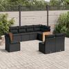 VidaXL Garden Lounge Set with Cushions 8 Pcs, Patio Sofas, Patio Furniture Set, Outdoor Furniture, Black 3227721
