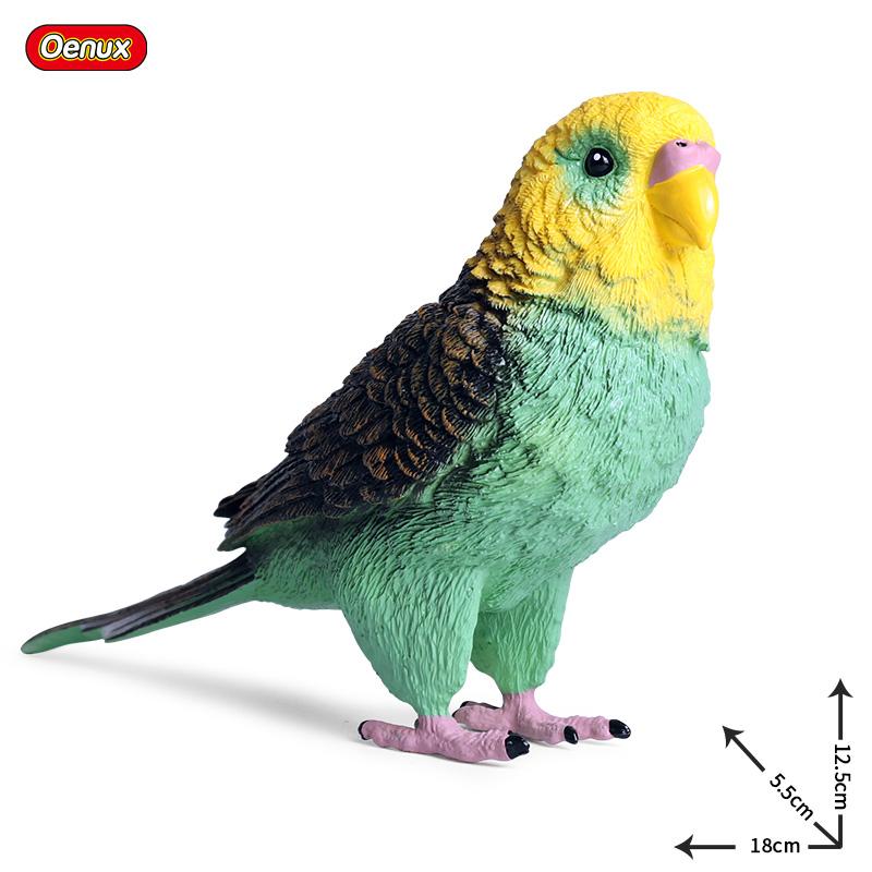 Oenux Bird Nest Animals Peacock Parrot Trogon Hornbill Owl Model PVC Action Figures Big Garden Decoration Cute Kids Toy Gift