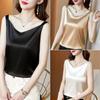 Summer Sling Vest Female Inside White Black Shirt Satin Top