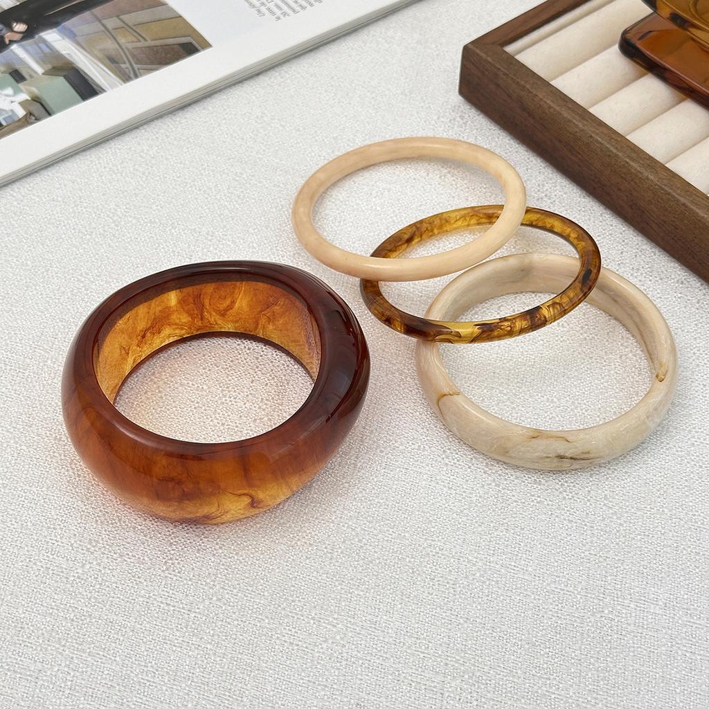 Браслеты Y2K Бохо из прозрачной смолы и акрила для женщин 2025 Новая мода Геометрический нерегулярный браслет Эстетические украшения