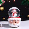 Christmas Crystal Ball Lighting LED Musical Snow Globe Cute Ornament Cartoon Christmas Gift Decoration Home Office Desk