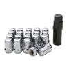 [Partools] Lock Nuts Silver Car Tire Wheel Nuts M12 Short Nuts Lug Nuts Racing Nuts (20 Pieces, 1.25 Mm)