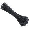 Plastic Nylon Cable Tie 100 PCS Black 5X300 Cable Tie Fixing Ring 3X200 Cable Tie Zipper with 5X200 Self-locking Nylon Cable Tie