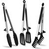 LMETJMA Kitchen Tongs Silicone Food Tongs Non Stick Cooking Serving Tongs For BBQ Salad Steak Pasta Spaghetti Noodles JT302